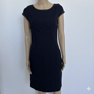Elie Tahari SHort-Sleeve Sheath Black Dress - Size S